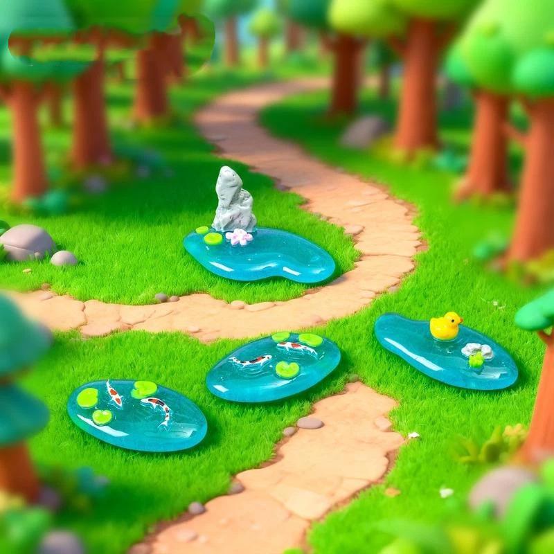 미니 레진 연못 장식품, 코이 오리 연꽃 디자인, 매끄 - Bonsai Garden With Koi Pond 리뷰 및 가격