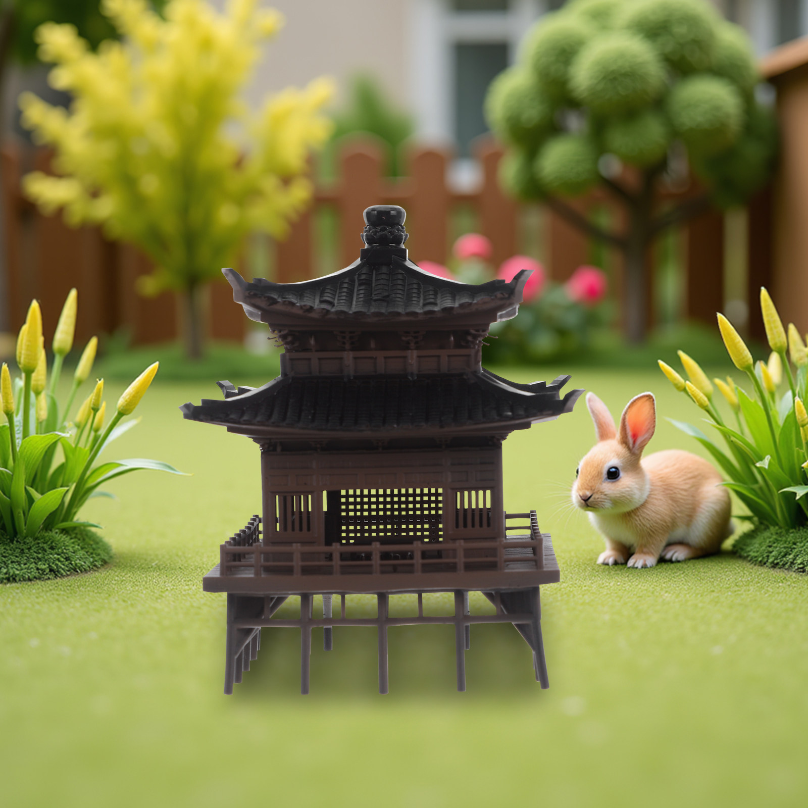 작은 중국식 정자 장식품: 수족관, 분재, 책상, 미니 - Bonsai Garden Landscape Design 리뷰 및 가격