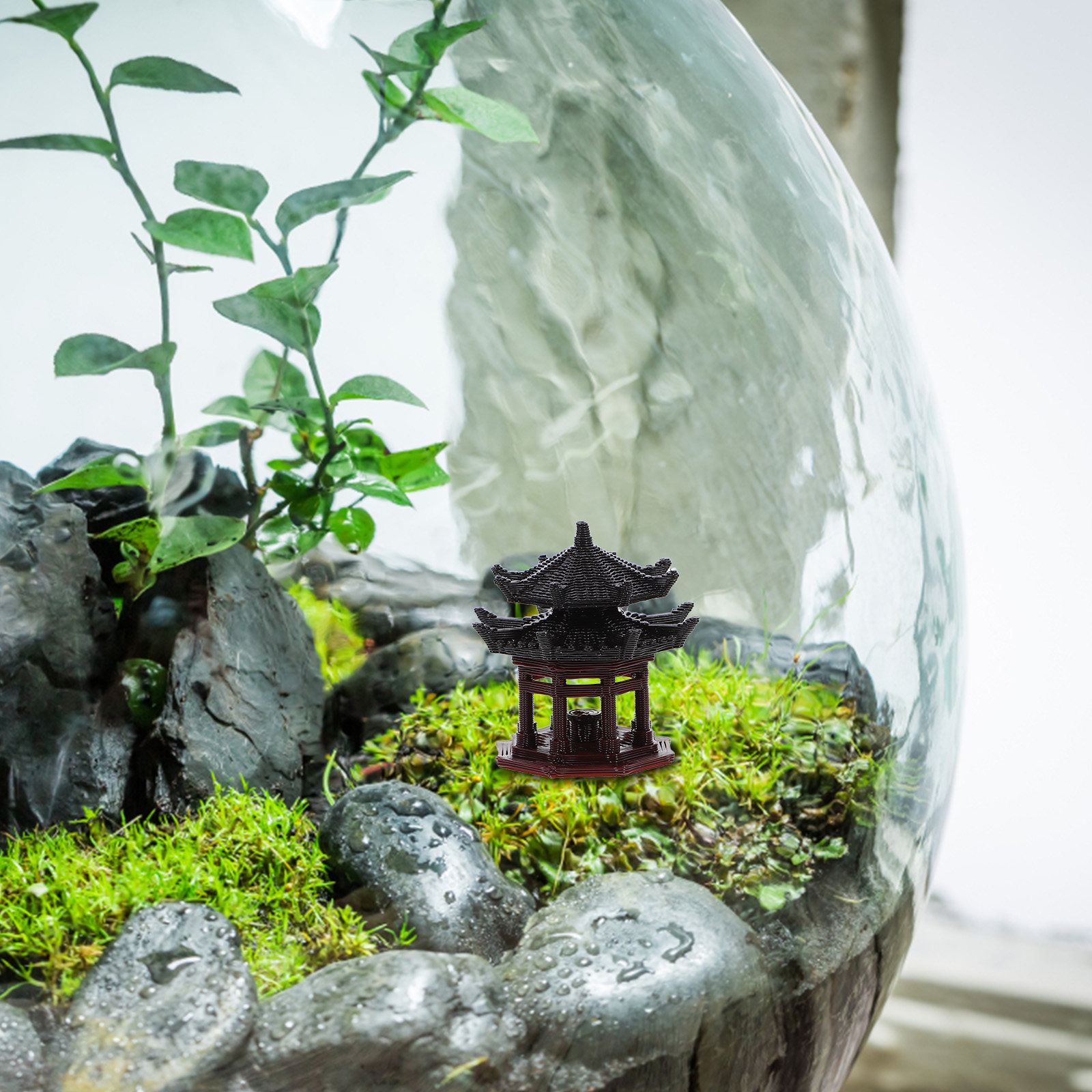 미니 플라스틱 정자 조형물, 팔각형 디자인, 분재, 미 - Bonsai Garden Landscape Design 리뷰 및 가격