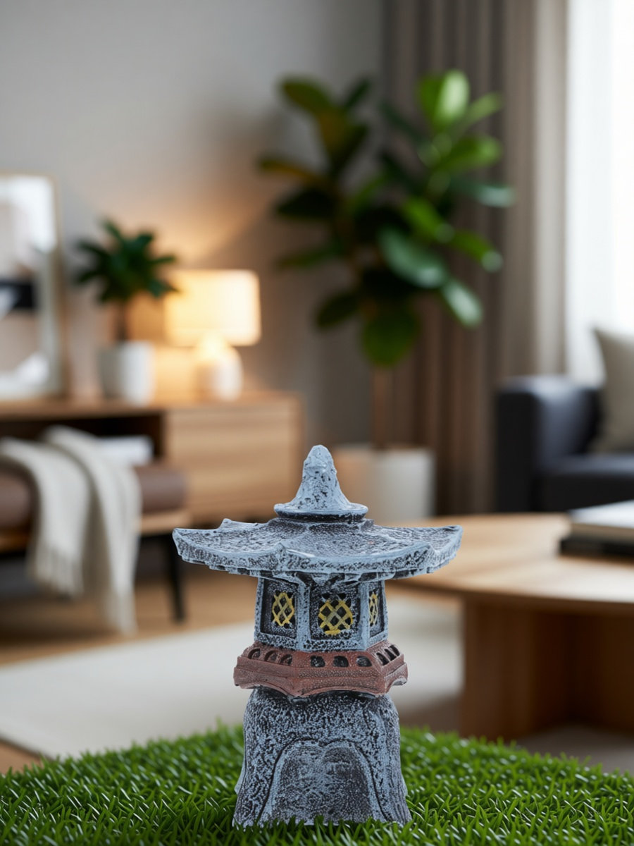 파고다 랜턴, 레진 소재 정원 조형물, 복고풍 디자인, - Bonsai Garden Landscape Design 리뷰 및 가격